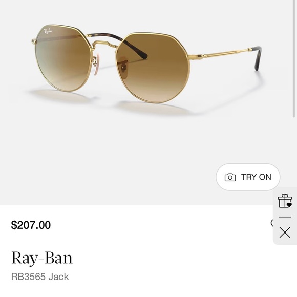 Ray-Ban Accessories - Ray-Ban Jack RB3565 Gold Frame with Brown Lenses